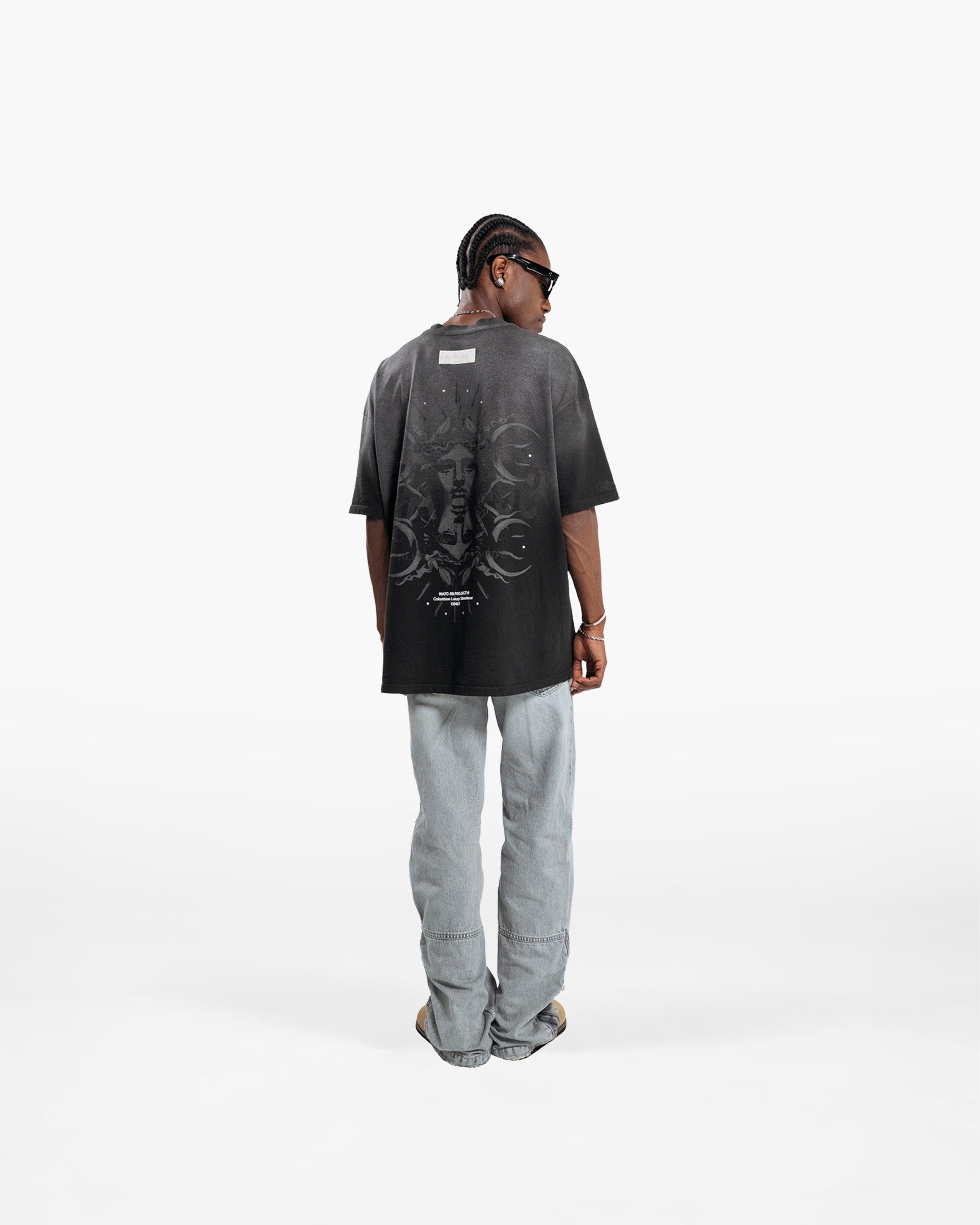 RESURGENCE APOLLO T-SHIRT STAINED BLACK