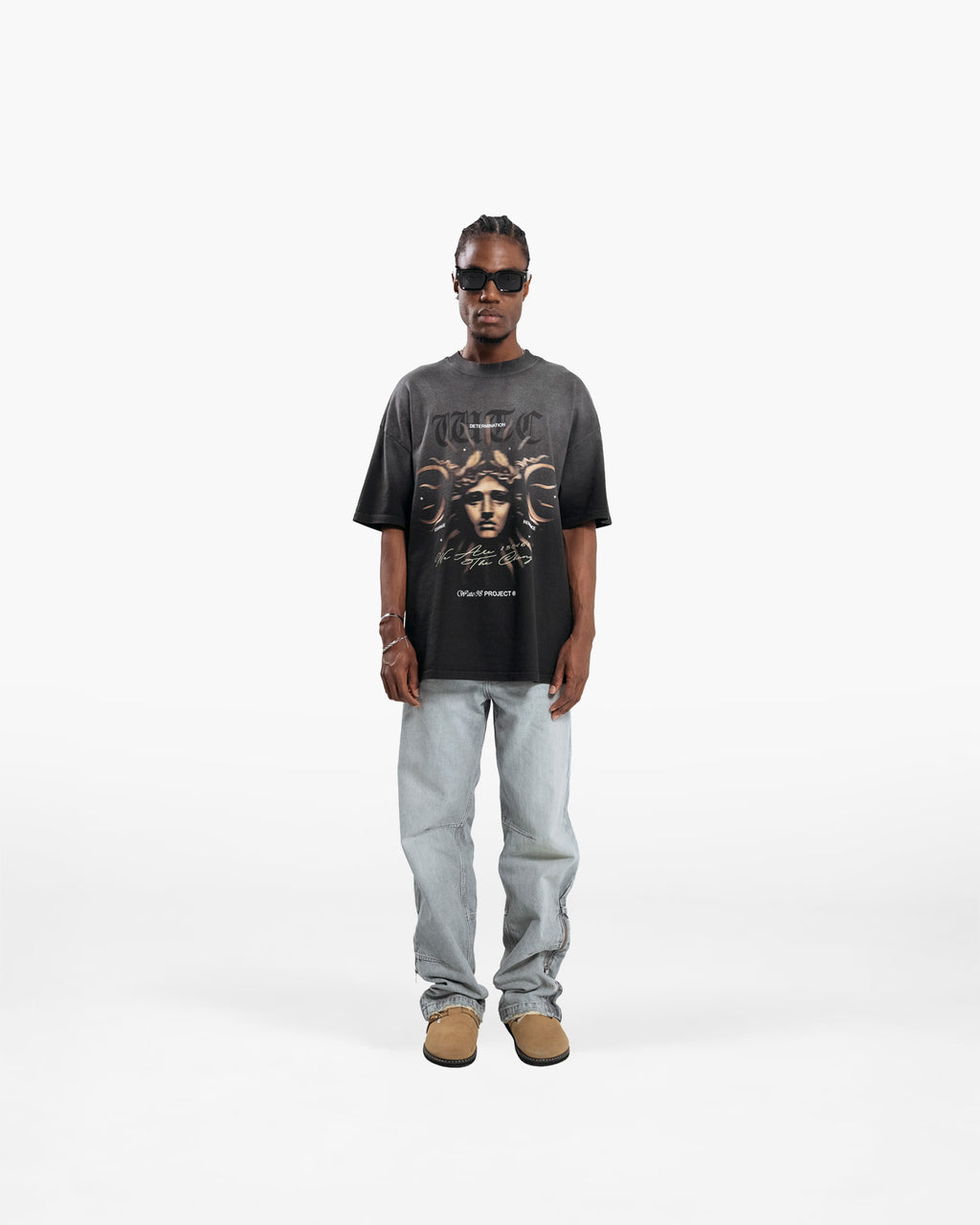 RESURGENCE APOLLO T-SHIRT STAINED BLACK