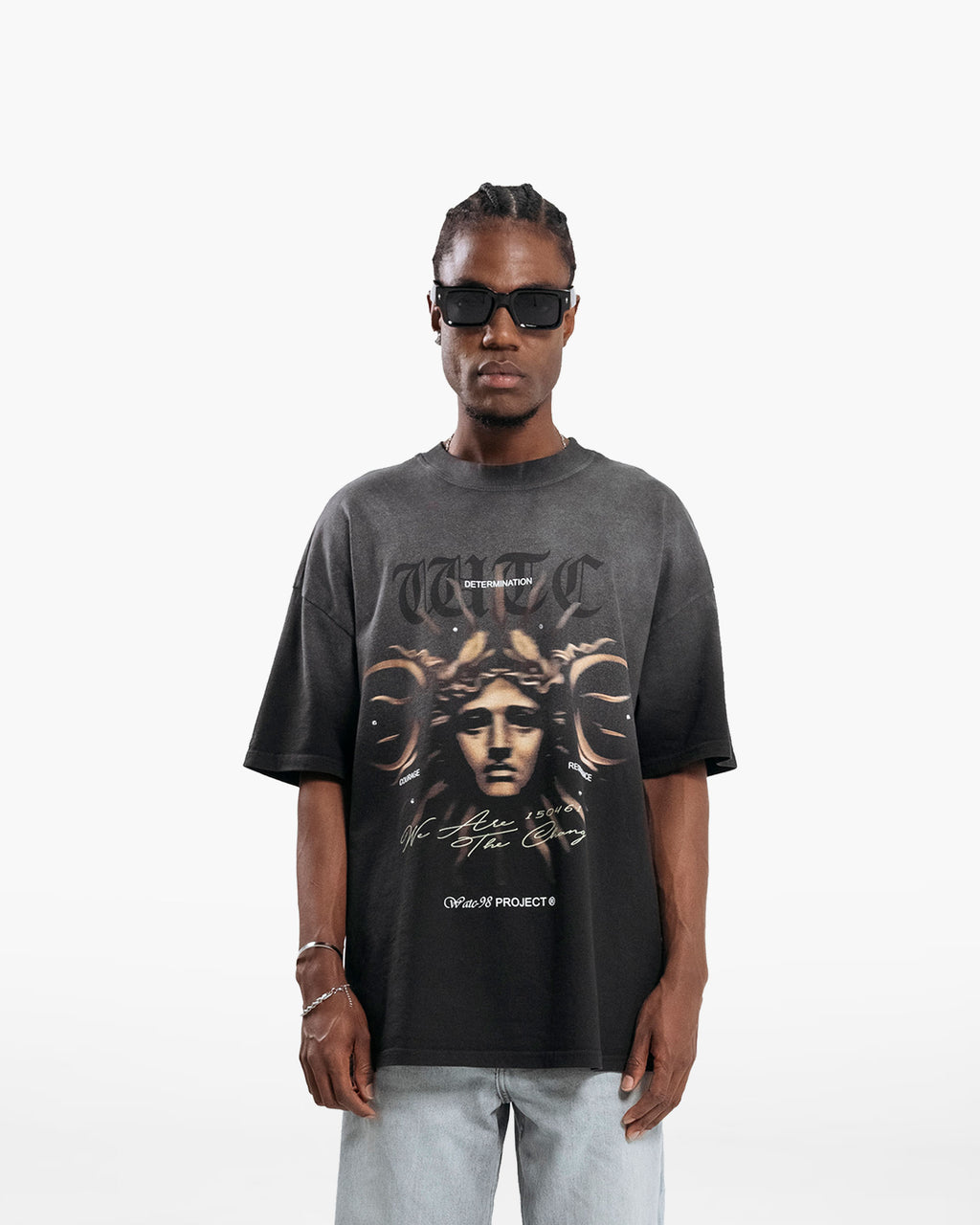 RESURGENCE APOLLO T-SHIRT STAINED BLACK