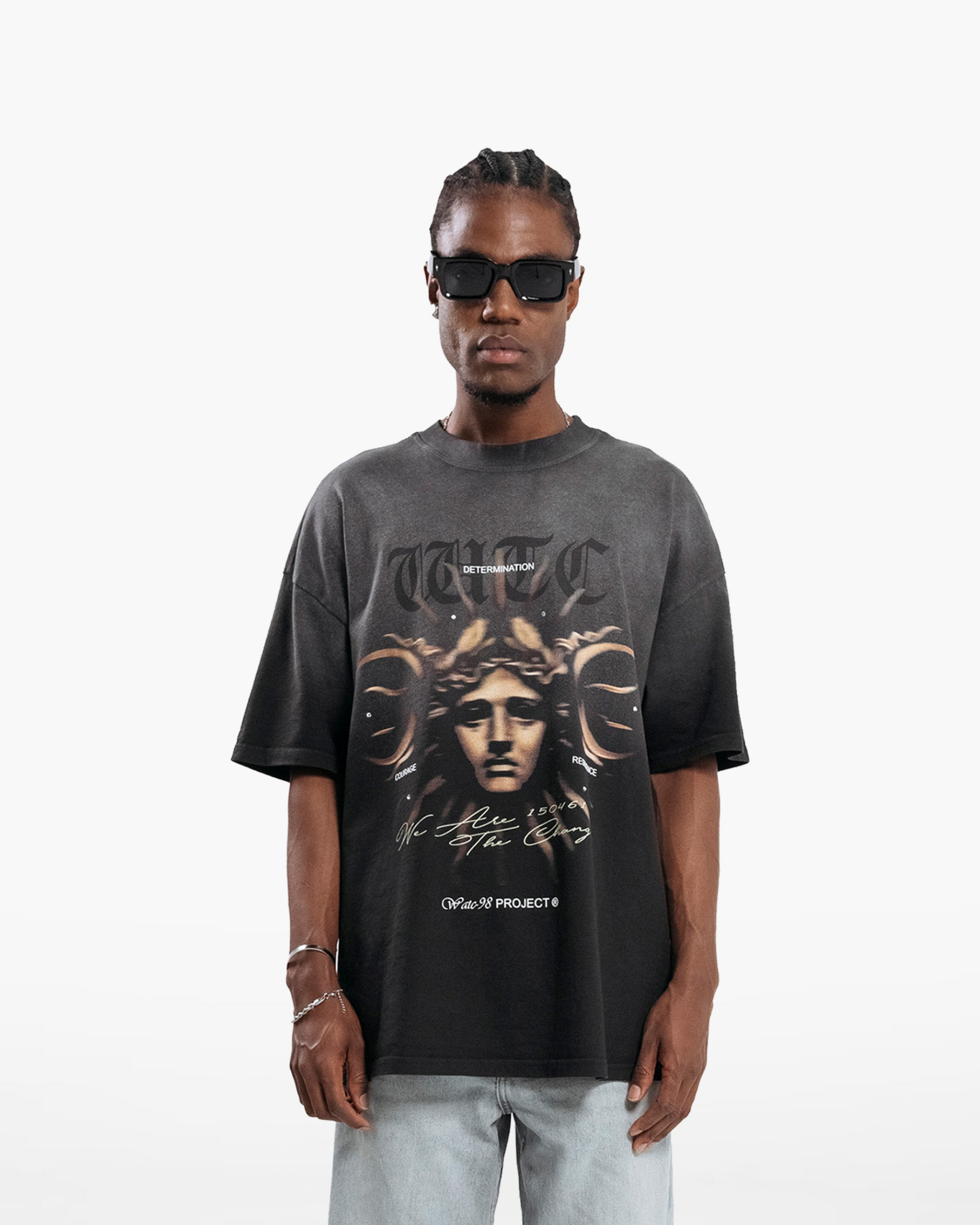 RESURGENCE APOLLO T-SHIRT STAINED BLACK