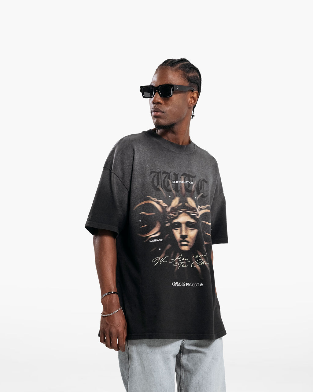 RESURGENCE APOLLO T-SHIRT STAINED BLACK
