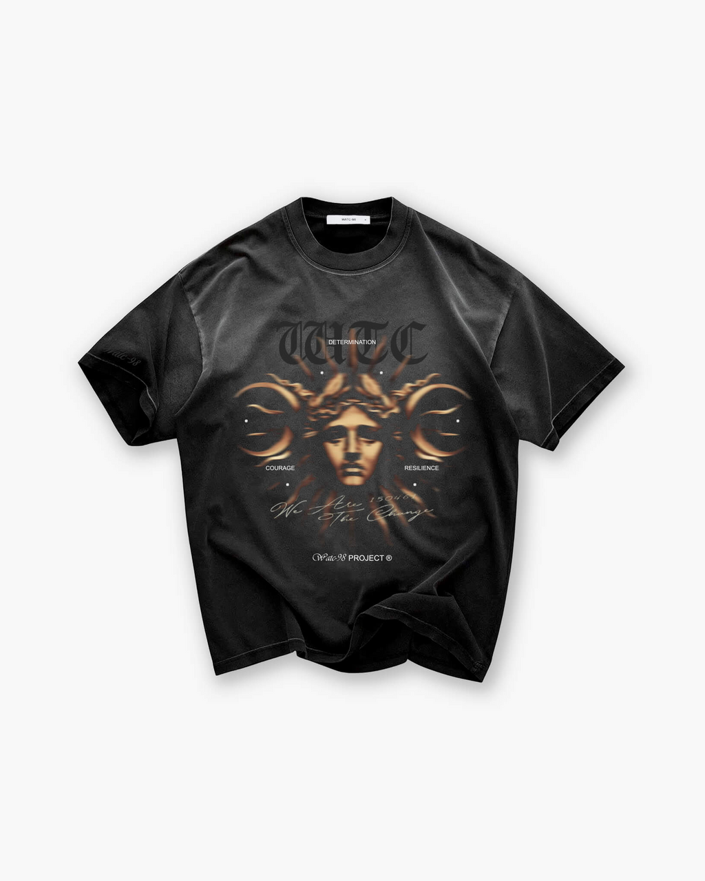 RESURGENCE APOLLO T-SHIRT STAINED BLACK