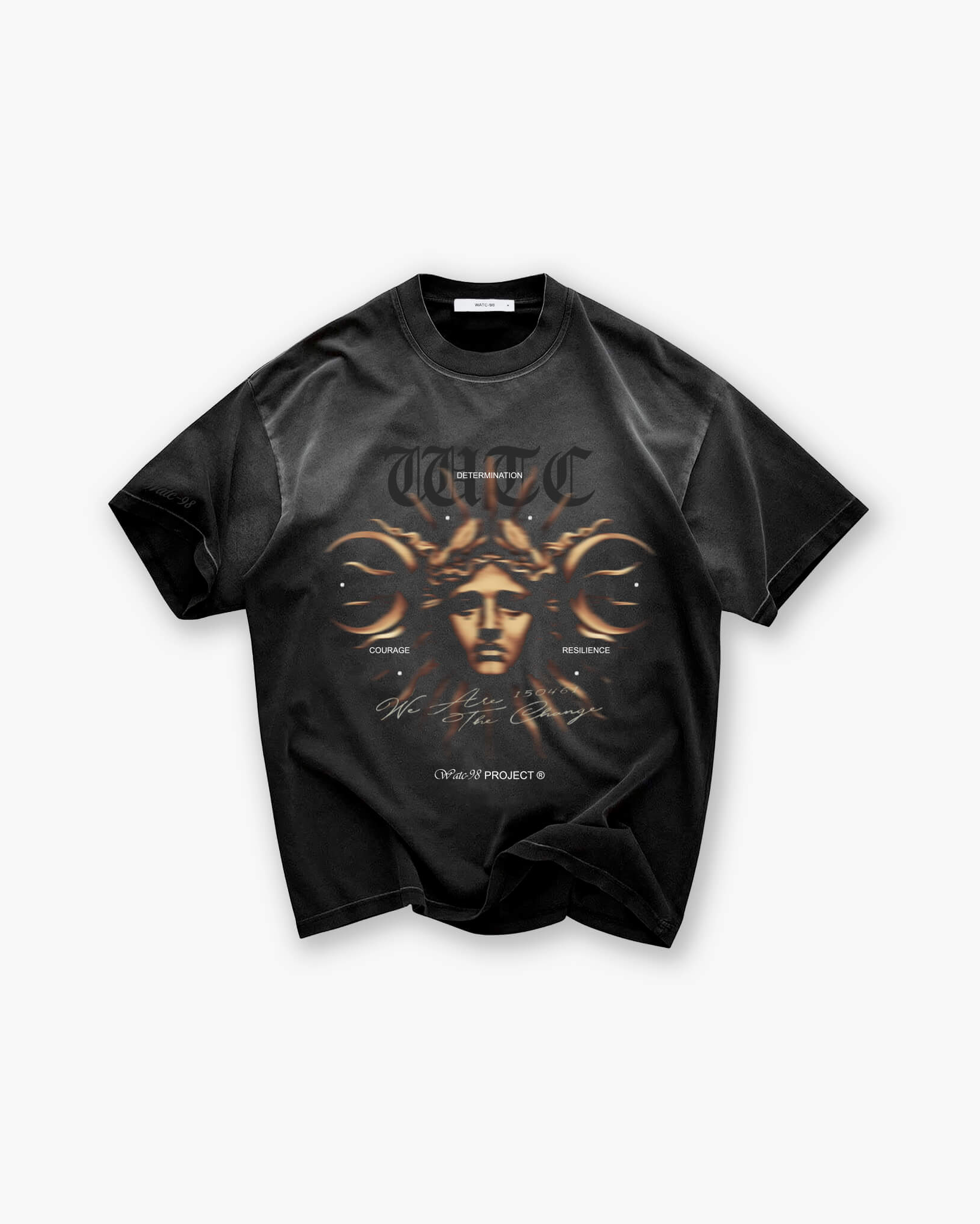 RESURGENCE APOLLO T-SHIRT STAINED BLACK