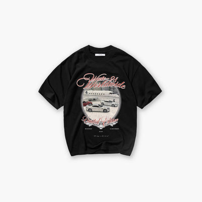 Camiseta WORLDWIDE ASCEND negra - vista frontal | WATC-98