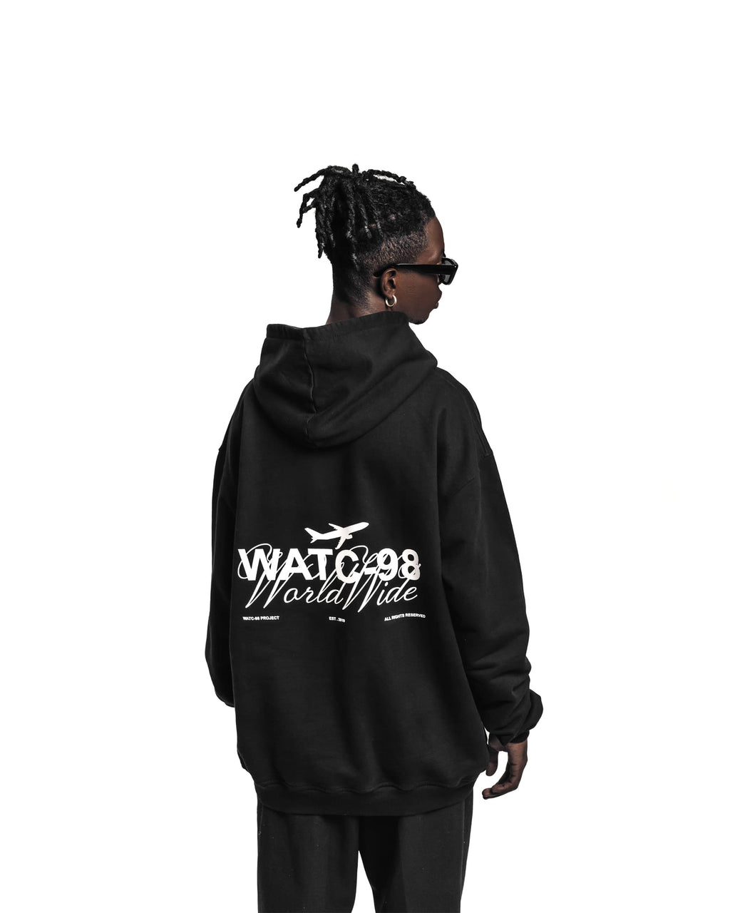 WORLDWIDE LOGO HOODIE BLACK