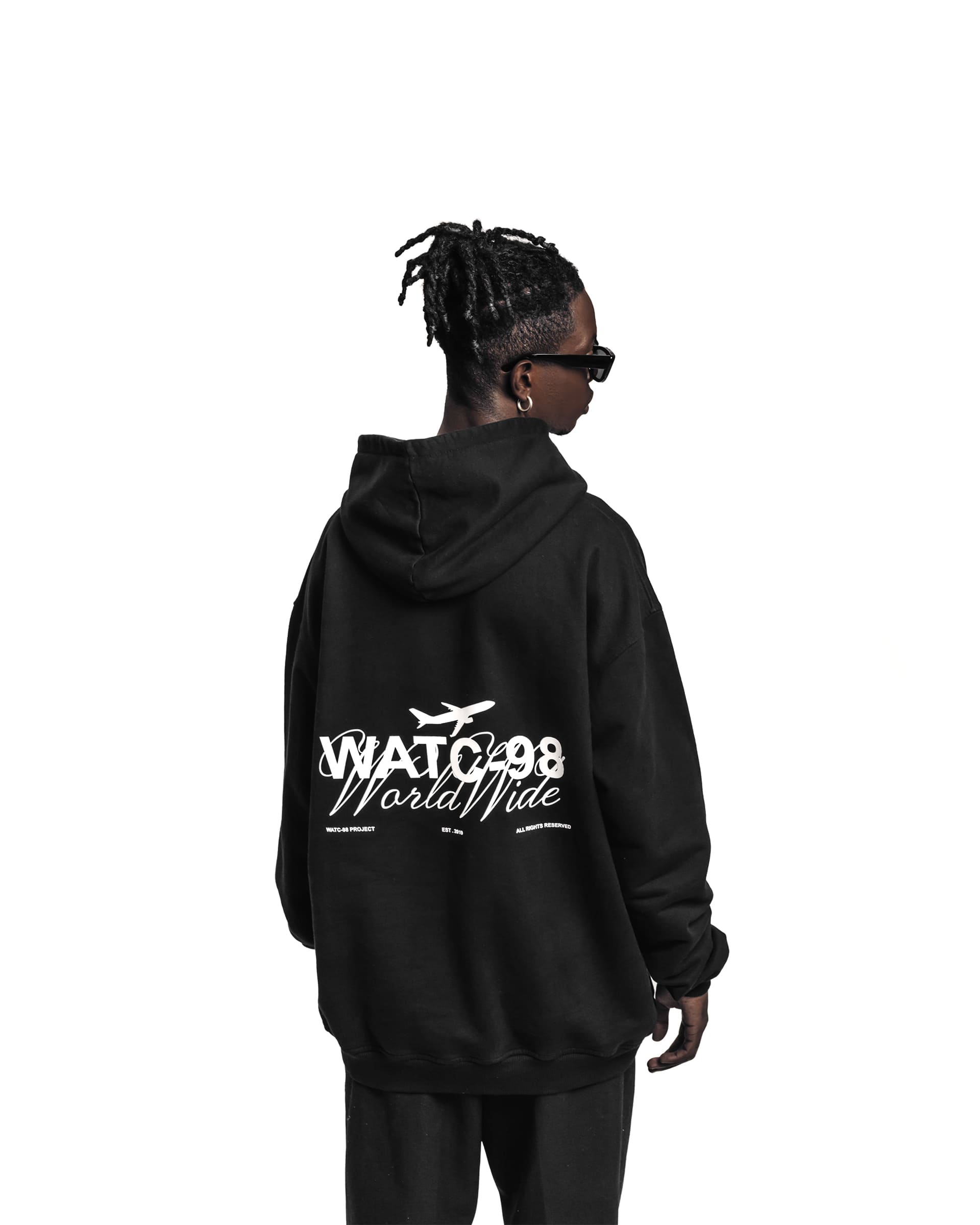 WORLDWIDE LOGO HOODIE BLACK