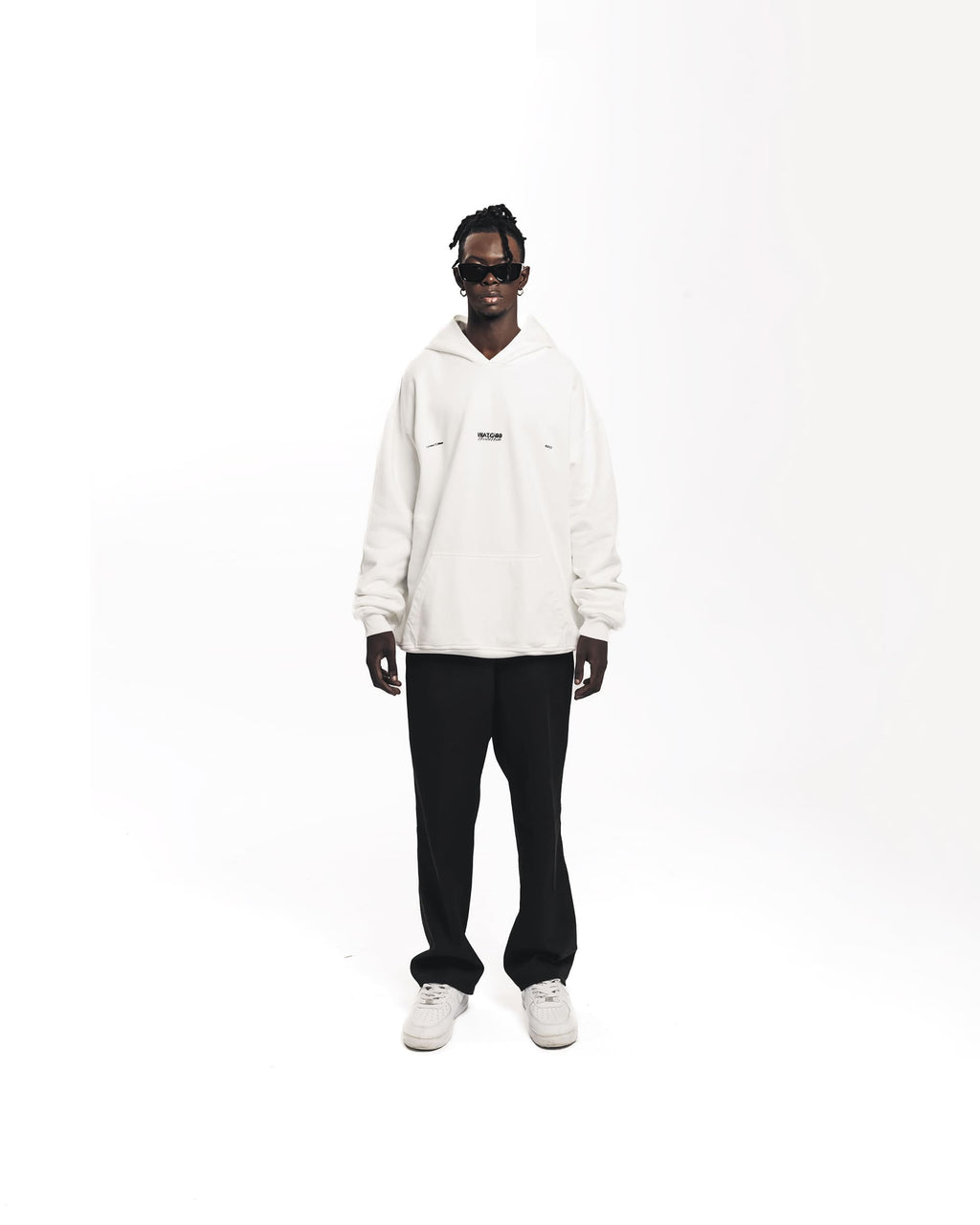WORLDWIDE LOGO HOODIE CREAM