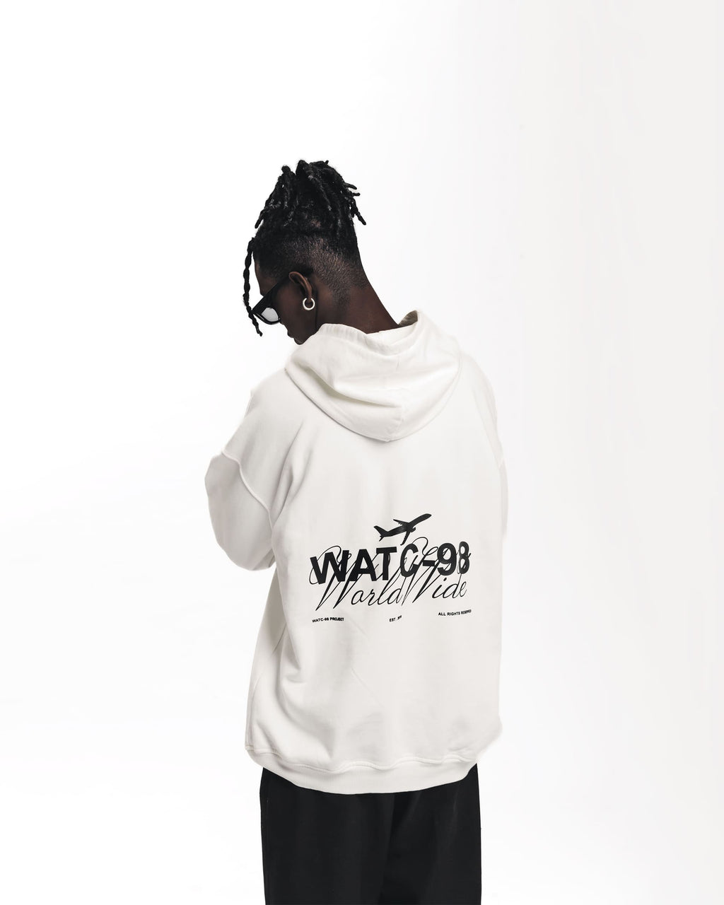 WORLDWIDE LOGO HOODIE CREAM