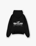 Hoodie WORLDWIDE LOGO negro - vista trasera | WATC-98