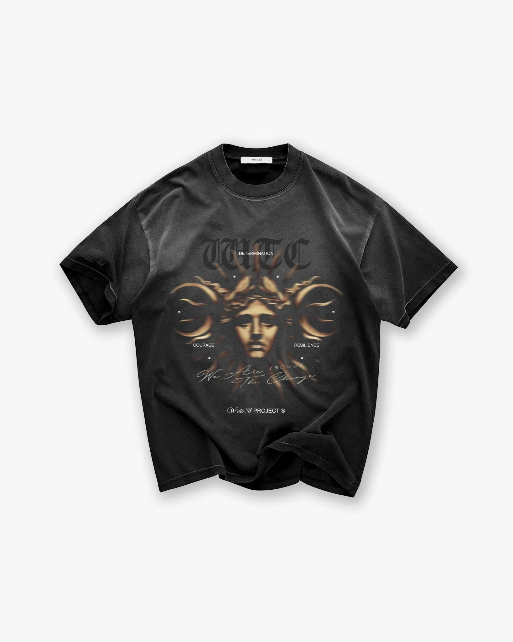 RESURGENCE APOLLO T-SHIRT STAINED BLACK