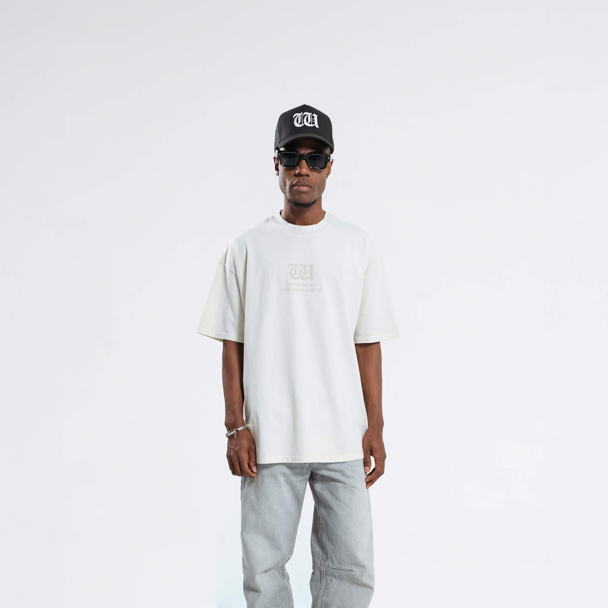 RESURGENCE BASIC W GOTHIC T-SHIRT LIGHT GRAY