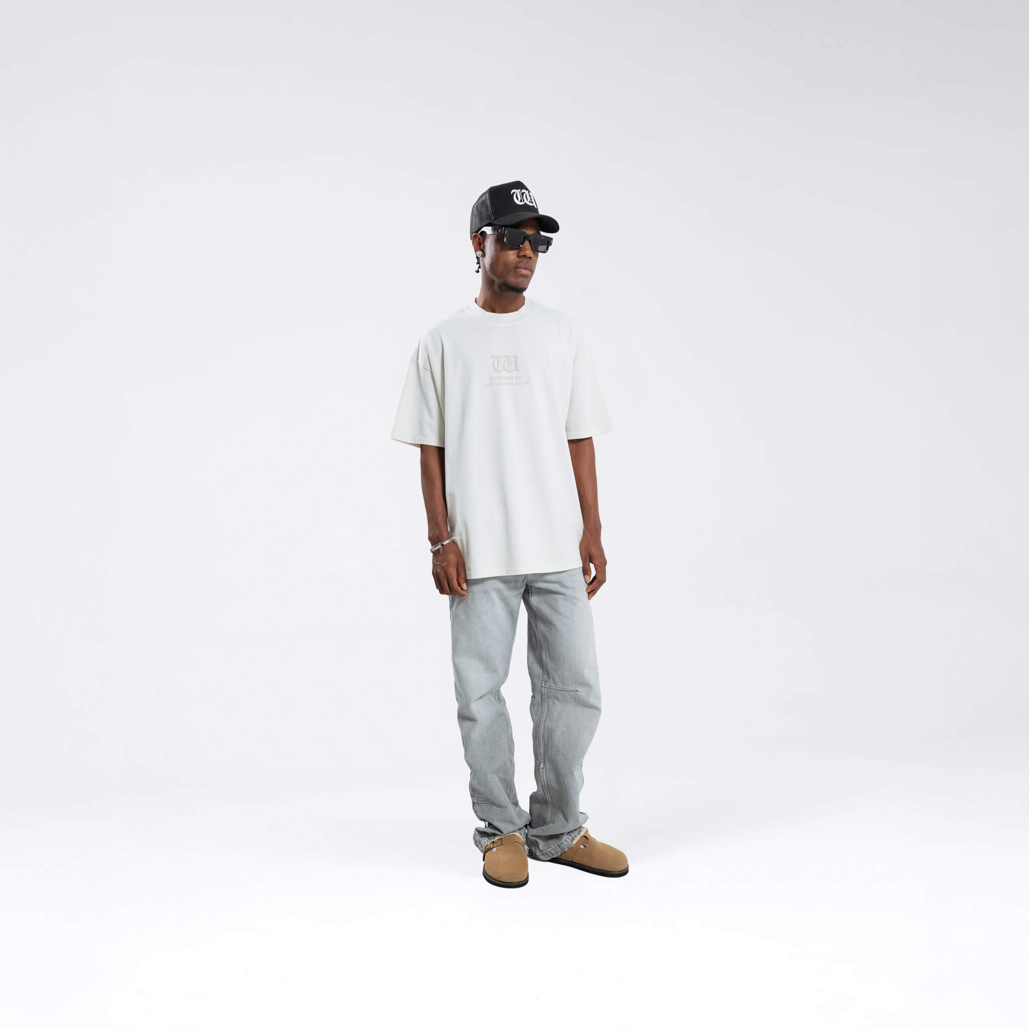 RESURGENCE BASIC W GOTHIC T-SHIRT LIGHT GRAY