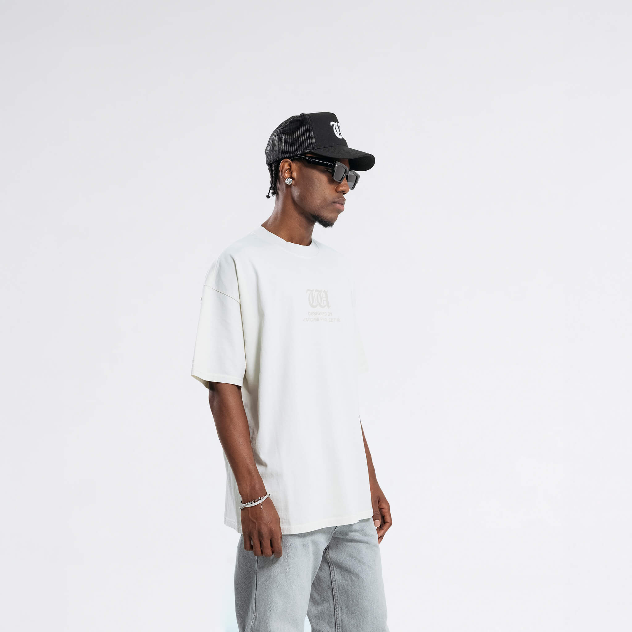 RESURGENCE BASIC W GOTHIC T-SHIRT LIGHT GRAY