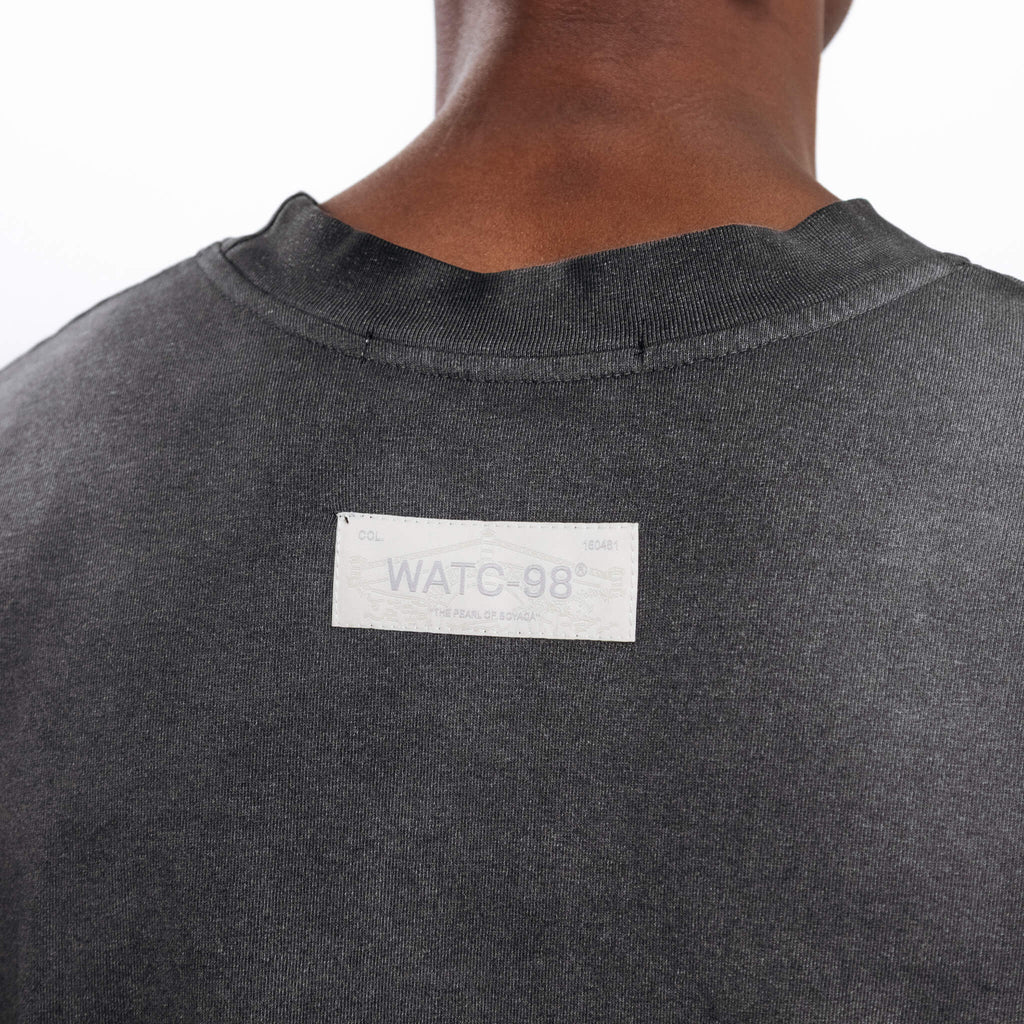 RESURGENCE BASIC W GOTHIC T-SHIRT STAINED BLACK