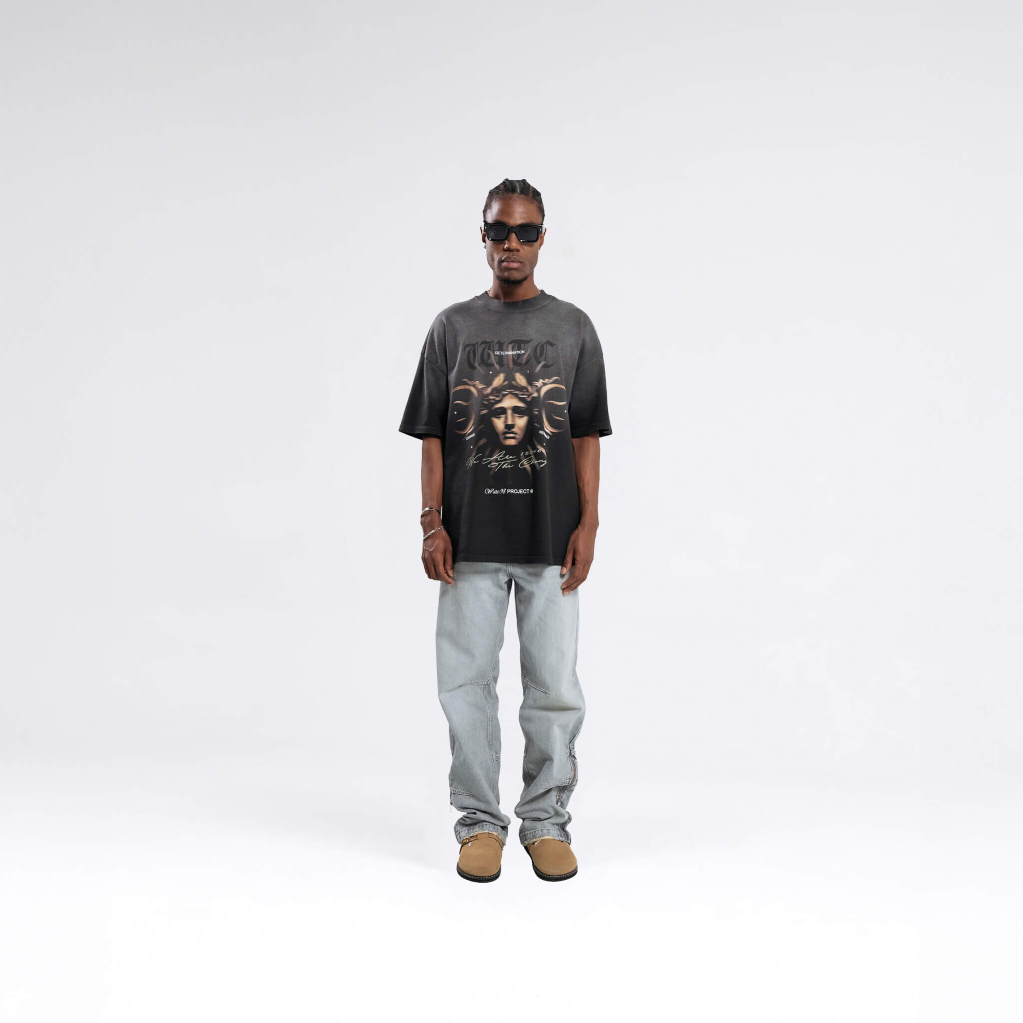 RESURGENCE APOLLO T-SHIRT STAINED BLACK