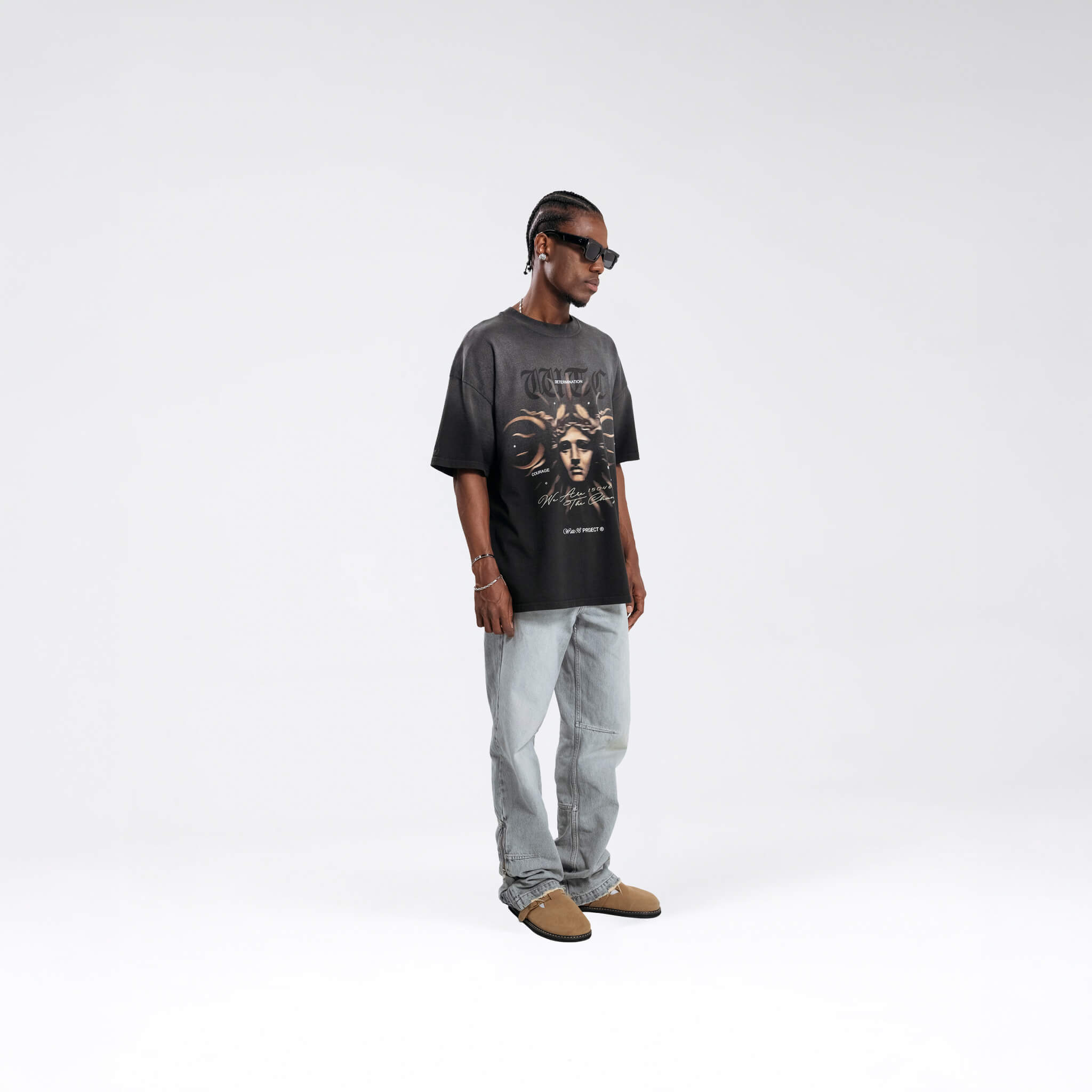 RESURGENCE APOLLO T-SHIRT STAINED BLACK