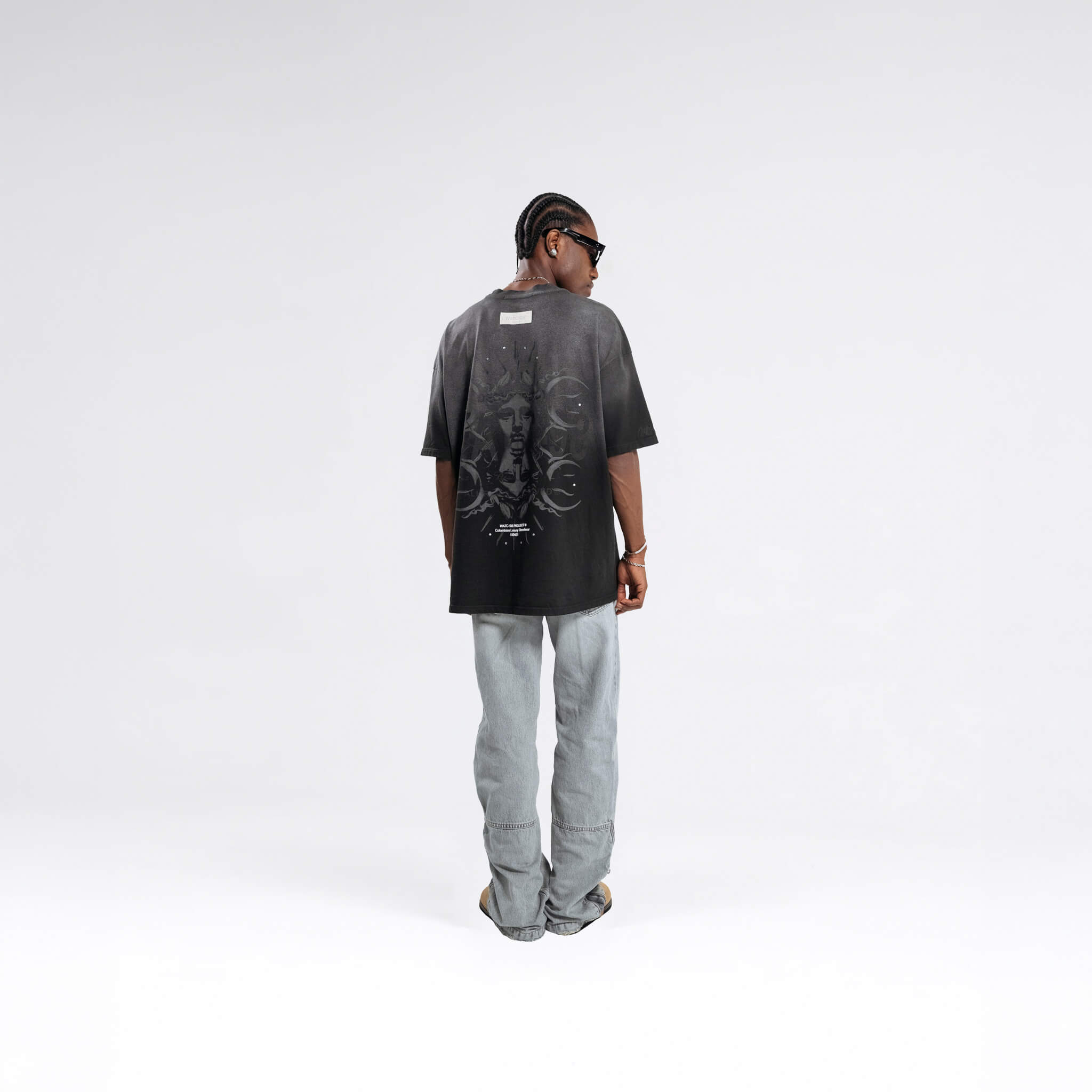 RESURGENCE APOLLO T-SHIRT STAINED BLACK