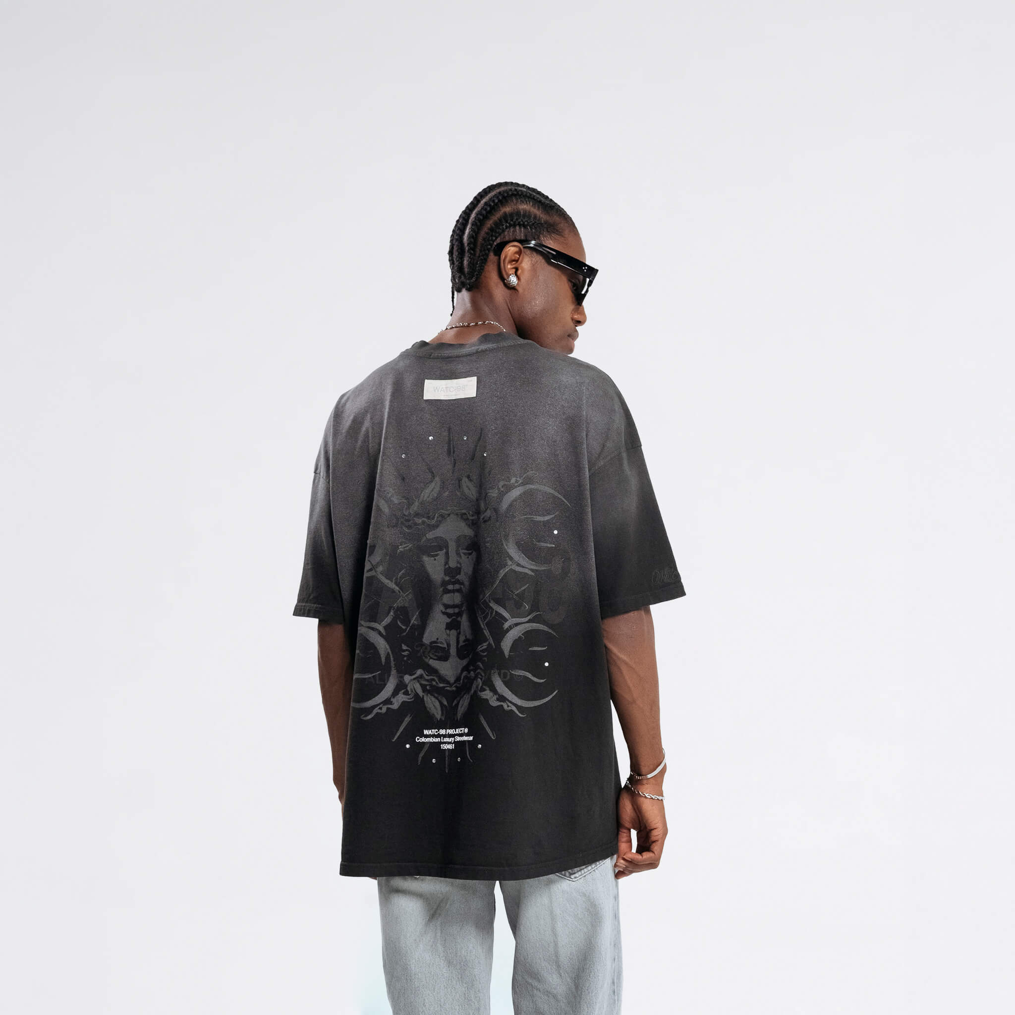 RESURGENCE APOLLO T-SHIRT STAINED BLACK
