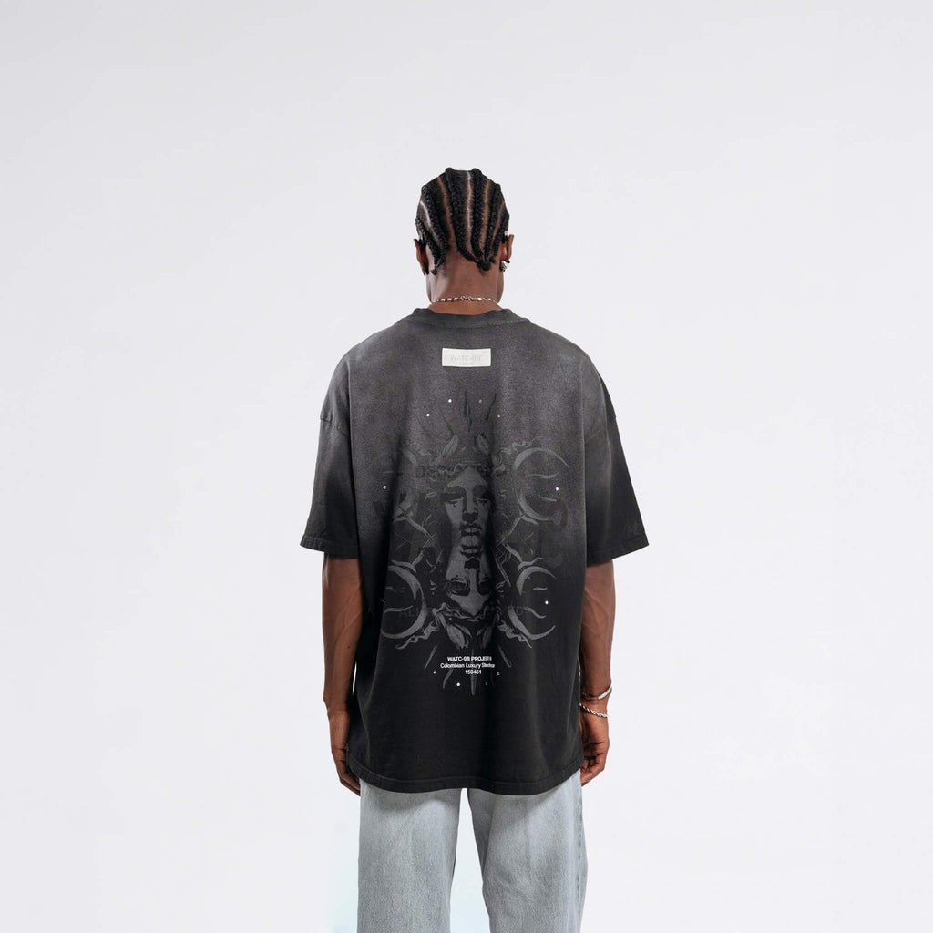 RESURGENCE APOLLO T-SHIRT STAINED BLACK