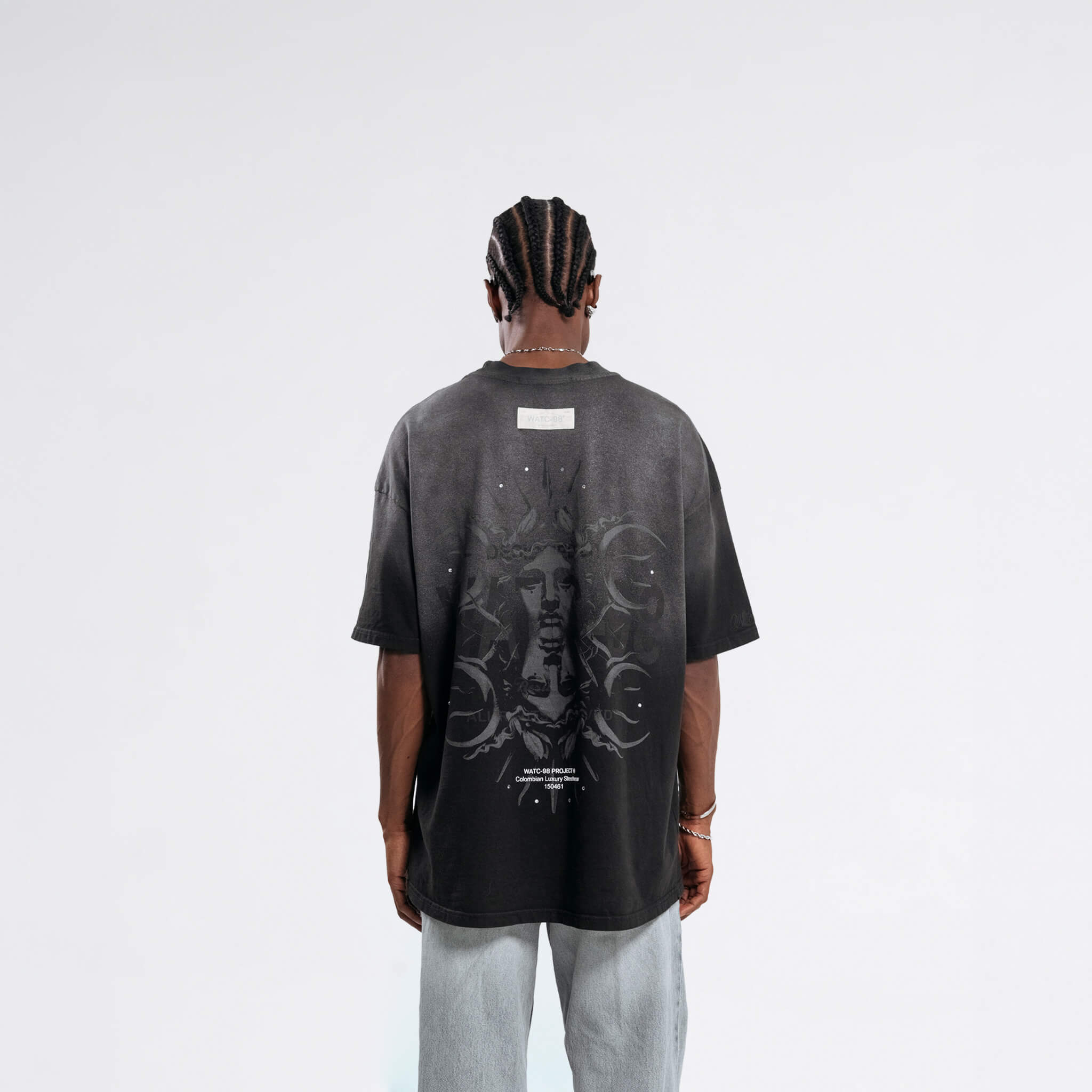RESURGENCE APOLLO T-SHIRT STAINED BLACK