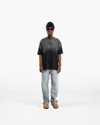 RESURGENCE BASIC W GOTHIC T-SHIRT STAINED BLACK