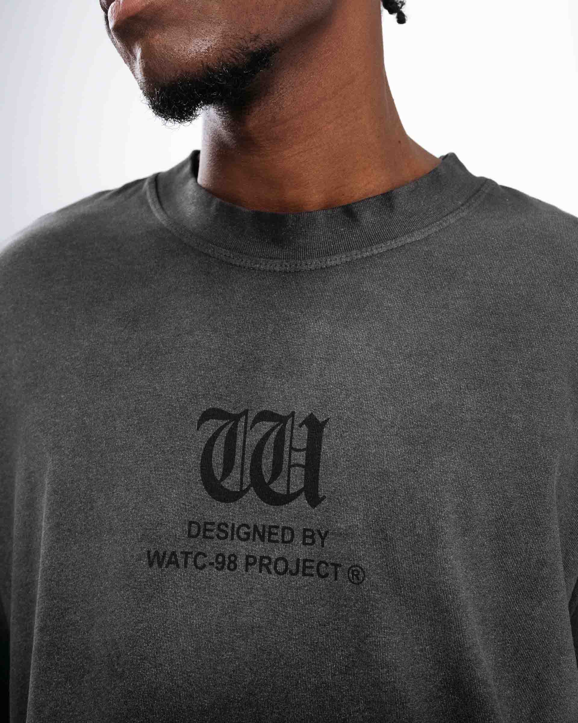RESURGENCE BASIC W GOTHIC T-SHIRT STAINED BLACK