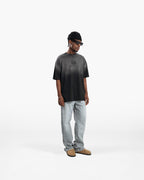 RESURGENCE BASIC W GOTHIC T-SHIRT STAINED BLACK