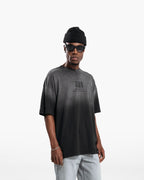 RESURGENCE BASIC W GOTHIC T-SHIRT STAINED BLACK