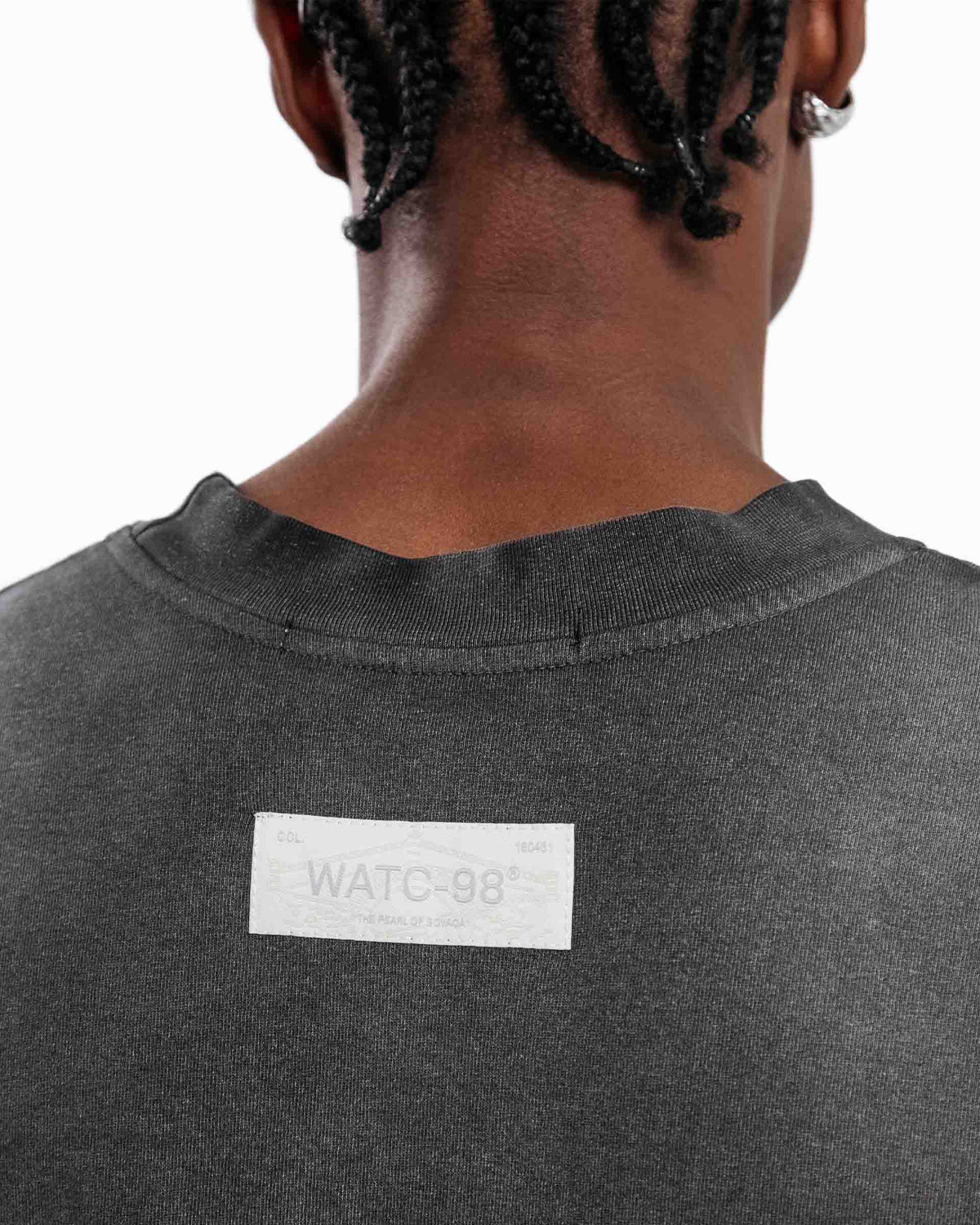 RESURGENCE BASIC W GOTHIC T-SHIRT STAINED BLACK