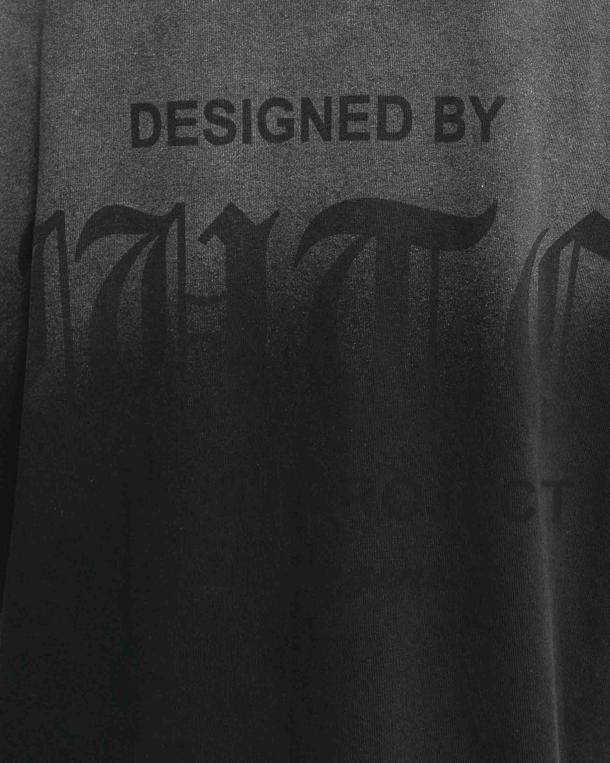 RESURGENCE BASIC W GOTHIC T-SHIRT STAINED BLACK
